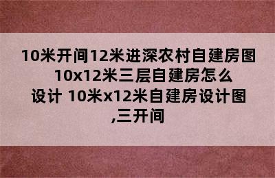 10米开间12米进深农村自建房图   10x12米三层自建房怎么设计 10米x12米自建房设计图,三开间